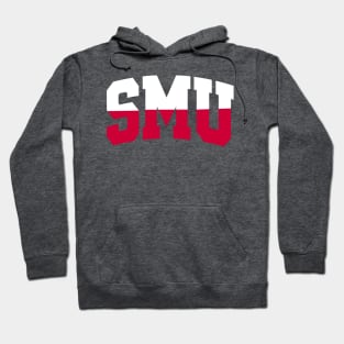 SMU Two-Toned Red and White Hoodie